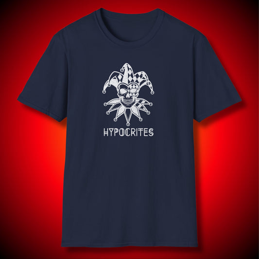 “Hypocrites” Half Masked Jester Skull Graphic Tee | Repent And Believe The Gospel | Matthew 15:8 (NASB) | Unisex