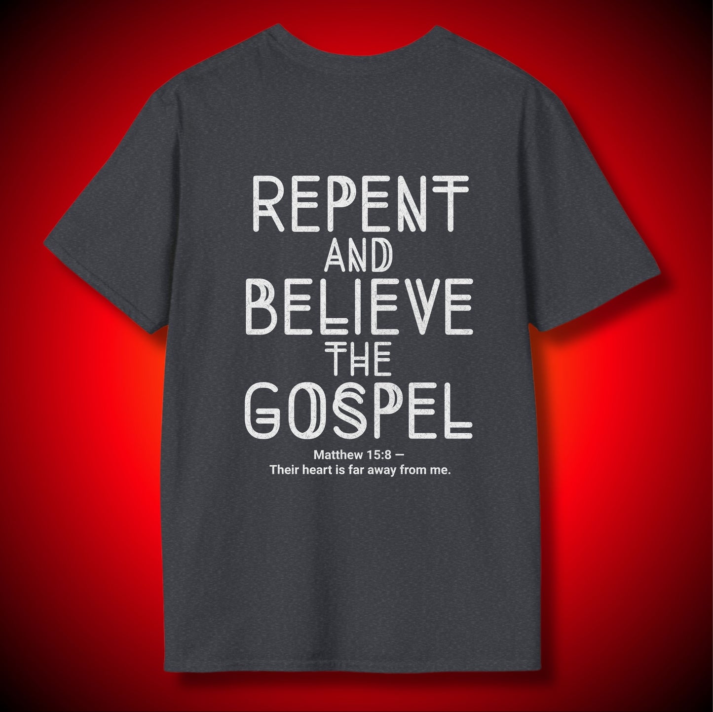 “Hypocrites” Half Masked Jester Skull Graphic Tee | Repent And Believe The Gospel | Matthew 15:8 (NASB) | Unisex