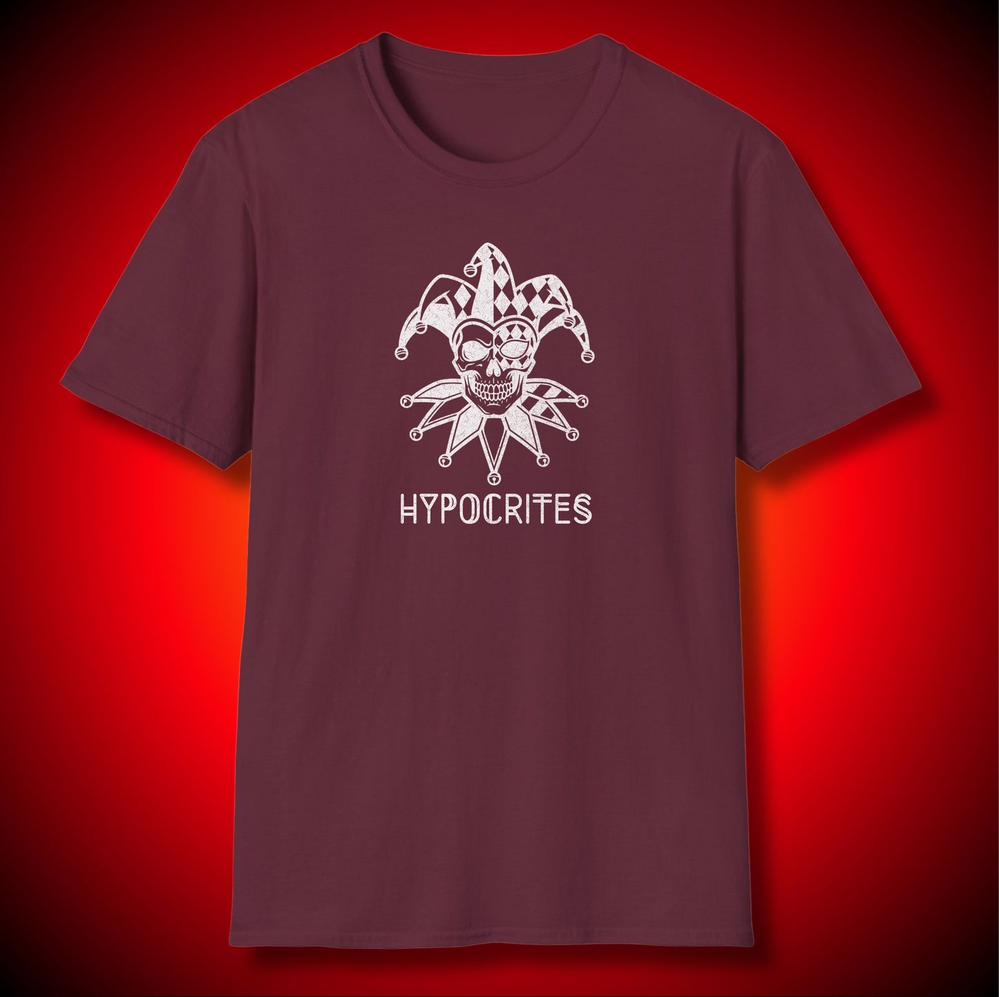 “Hypocrites” Half Masked Jester Skull Graphic Tee | Repent And Believe The Gospel | Matthew 15:8 (NASB) | Unisex