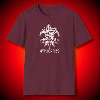 “Hypocrites” Half Masked Jester Skull Graphic Tee | Repent And Believe The Gospel | Matthew 15:8 (NASB) | Unisex