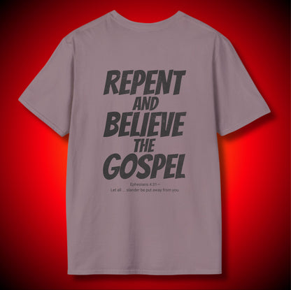 “Slanderers” PSSST! Women Whispering And Listening To Slander Graphic Tee | Repent And Believe The Gospel | Ephesians 4:31 (NASB) | Unisex