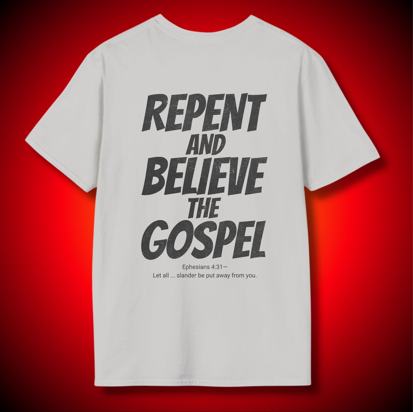 “Slanderers” PSSST! Men Whispering And Listening To Slander Graphic Tee | Repent And Believe The Gospel | Ephesians 4:31 (NASB) | Unisex