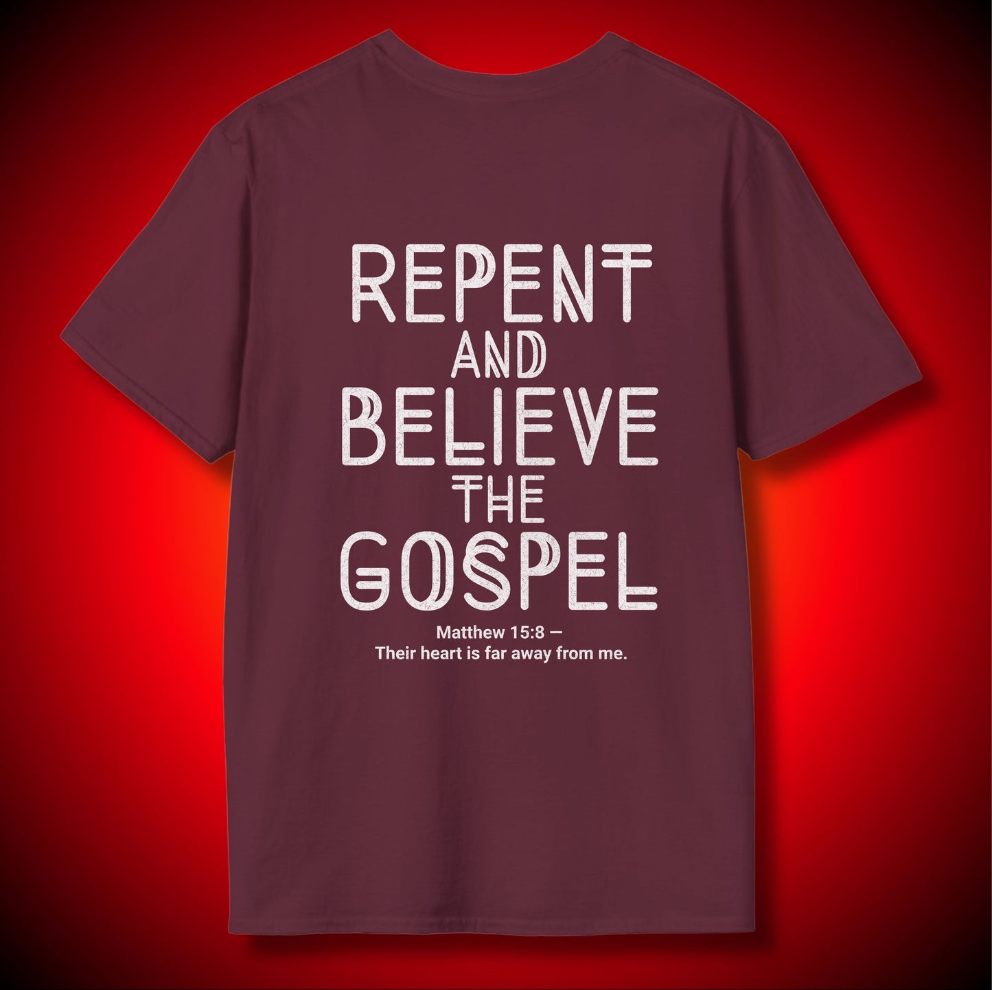 “Hypocrites” Half Masked Jester Skull Graphic Tee | Repent And Believe The Gospel | Matthew 15:8 (NASB) | Unisex