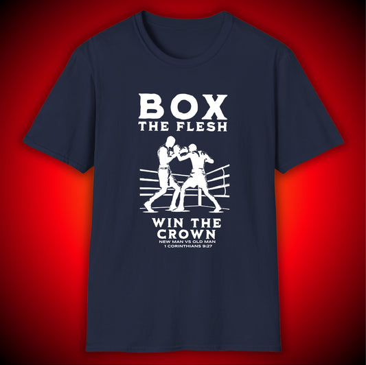 Box the Flesh "Win the Crown" Boxing T-Shirt | 1 Cor 9:27