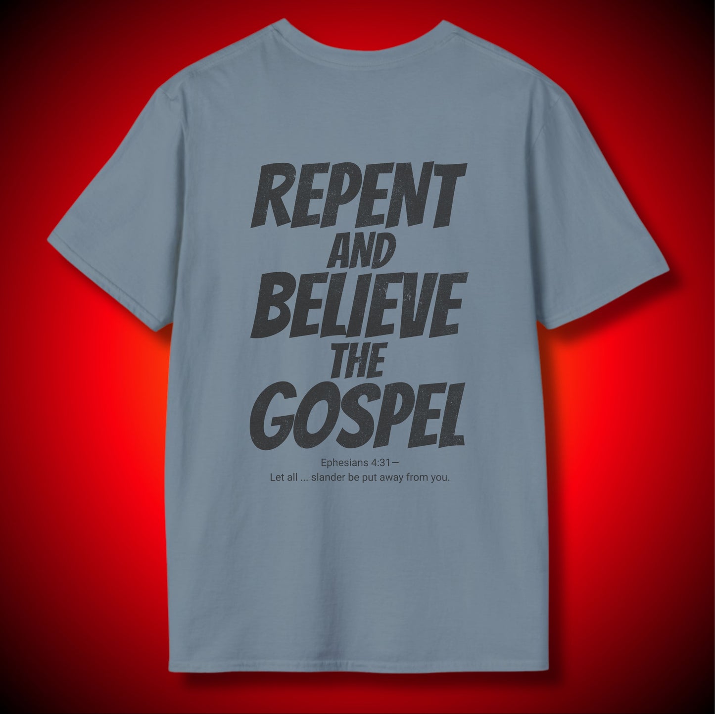 “Slanderers” PSSST! Men Whispering And Listening To Slander Graphic Tee | Repent And Believe The Gospel | Ephesians 4:31 (NASB) | Unisex