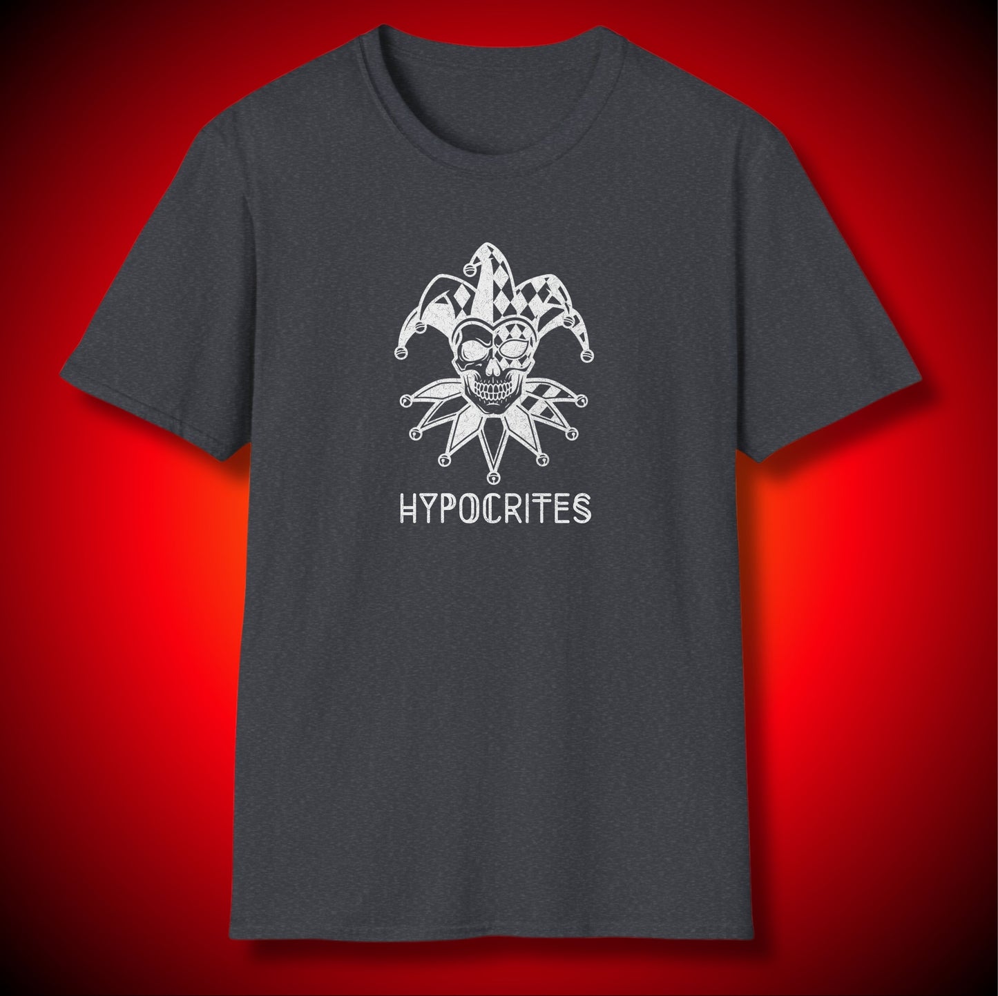 “Hypocrites” Half Masked Jester Skull Graphic Tee | Repent And Believe The Gospel | Matthew 15:8 (NASB) | Unisex